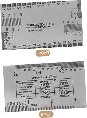 DECHOUS 1set Guitar Radius Gauge Set String Action Ruler Gauge for Guitar Setup in Kuwait
