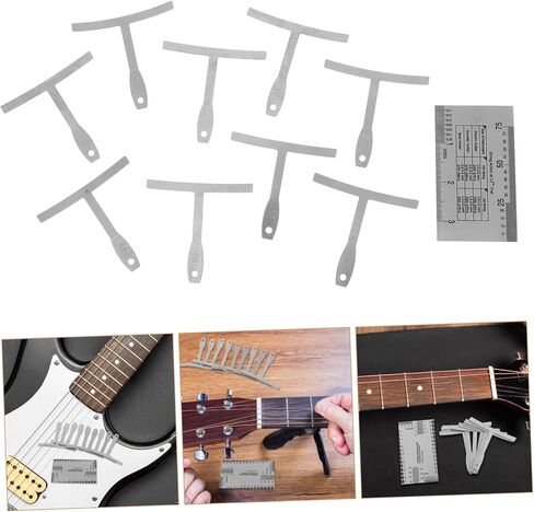 DECHOUS 1set Guitar Radius Gauge Set String Action Ruler Gauge for Guitar Setup in Kuwait
