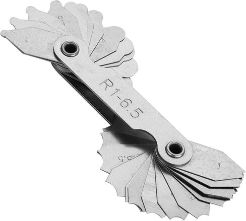 Sonew Precision Stainless Steel Radius Fillet with Leaves for External Internal Concave Convex Surfaces Measuring Tool R0.3-1.5MM for Machinists and Toolmakers (R0.3-1.5MM) (R1-6.5MM) in Kuwait