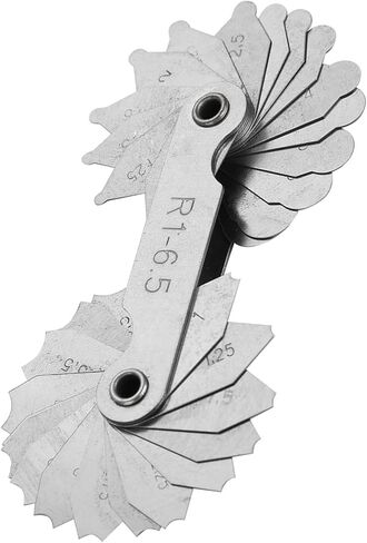 Sonew Precision Stainless Steel Radius Fillet with Leaves for External Internal Concave Convex Surfaces Measuring Tool R0.3-1.5MM for Machinists and Toolmakers (R0.3-1.5MM) (R1-6.5MM) in Kuwait