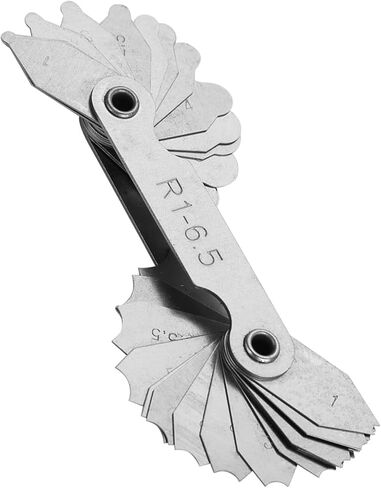 Sonew Precision Stainless Steel Radius Fillet with Leaves for External Internal Concave Convex Surfaces Measuring Tool R0.3-1.5MM for Machinists and Toolmakers (R0.3-1.5MM) (R1-6.5MM) in Kuwait
