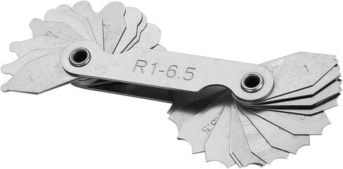 Sonew Precision Stainless Steel Radius Fillet with Leaves for External Internal Concave Convex Surfaces Measuring Tool R0.3-1.5MM for Machinists and Toolmakers (R0.3-1.5MM) (R1-6.5MM) in Kuwait
