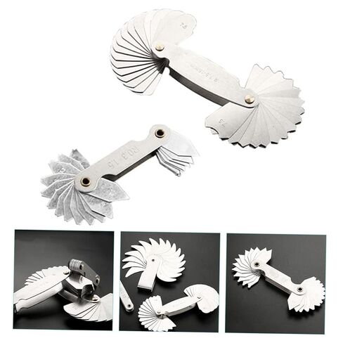 Veemoon 2Pcs Radius Fillet Gauge Portable Concave Convex Measuring Tool for Precise Radius Measurement High Accuracy Radius Gauge for Woodworking in Kuwait