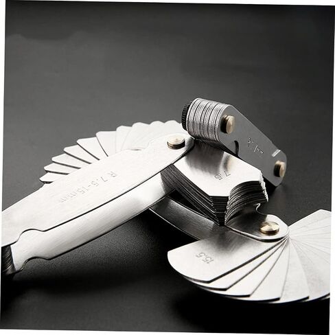PRETYZOOM 2pcs Stainless Steel Radius Gauge Set for High Precision Convex Arc Measuring Tool in Kuwait