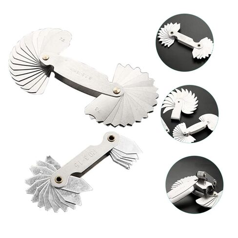 PRETYZOOM 2pcs Stainless Steel Radius Gauge Set for High Precision Convex Arc Measuring Tool in Kuwait