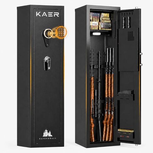KAER 6 Gun Safe for Rifles and Pistols,Gun Cabinets, Gun Safes for Home Rifles and Shotguns,Electronic Rifle Safe with Removable Shelf and Gun Rack (No Assembly Required) in Saudi Arabia