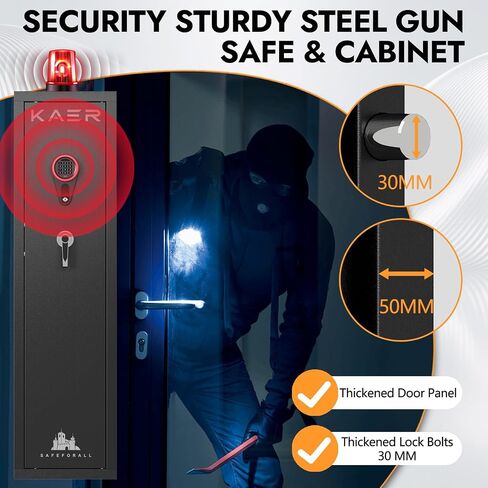 KAER 6 Gun Safe for Rifles and Pistols,Gun Cabinets, Gun Safes for Home Rifles and Shotguns,Electronic Rifle Safe with Removable Shelf and Gun Rack (No Assembly Required) in Saudi Arabia