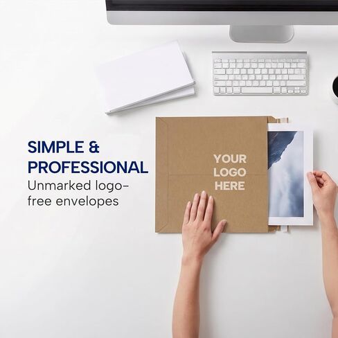 BOX USA Rigid Mailers 7" x 9" (100-Pack) - Kraft Mailer Envelopes for Photos, Greeting Cards, Collectible Cards - Stay Flat in Kuwait