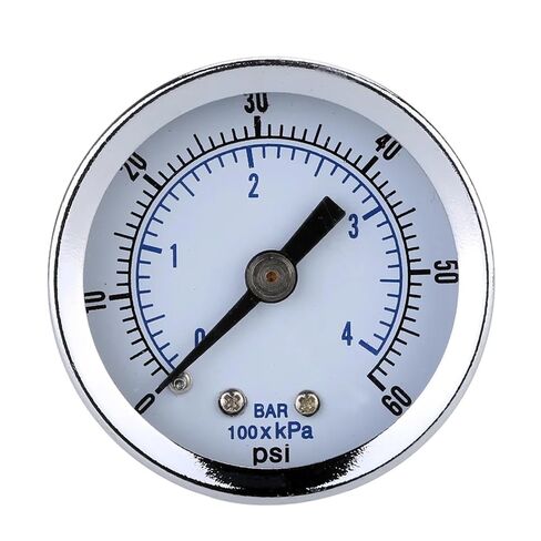 1pc 0-60 PSI 1/8" BSPT Air Compressor Hydraulic Pressure Gauge 0-60 PSI Back Mount 40mm Dial Plate in Saudi Arabia