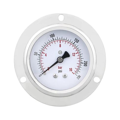 1pc Manometer Dry Stainless Steel Pressure Gauges 60mm(2.5") Back Vacuum Gauge -1-600bar Pressure Hydraulic Gas Manometers(NPT 1-4,0-60bar) in Saudi Arabia