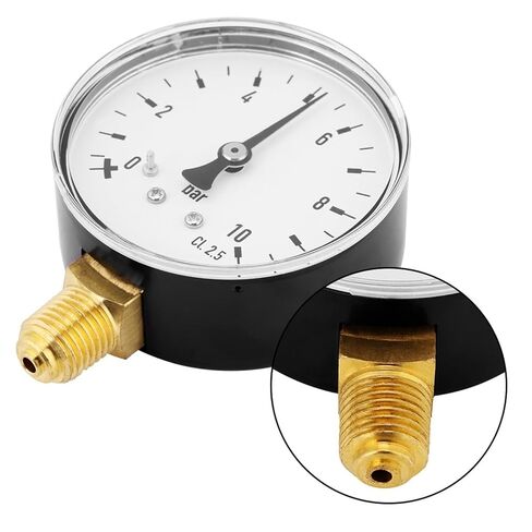 1pc Manometer Water Pressure Gauge Air Pressure Gauge Air Oil Water Pressure Gauge 1/4 Inch NPT 0-10 Side Mount Manometer in Saudi Arabia