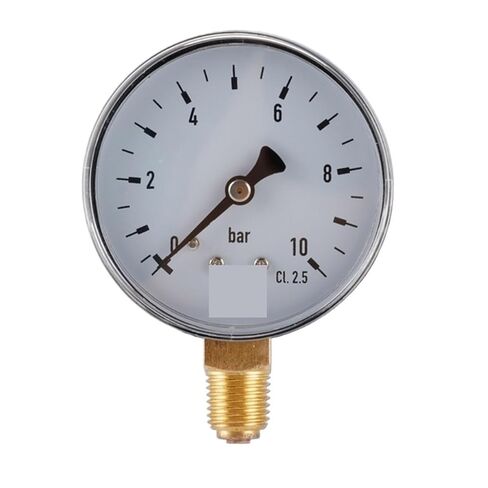 1pc A5YD 1/4" NPT Air Hydraulic Pressure Gauge 0-10 bar Bottom Mount Manometer for Water Air Oil Dial Instrument in Saudi Arabia