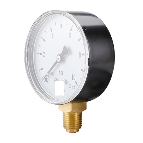 1pc A5YD 1/4" NPT Air Hydraulic Pressure Gauge 0-10 bar Bottom Mount Manometer for Water Air Oil Dial Instrument in Saudi Arabia