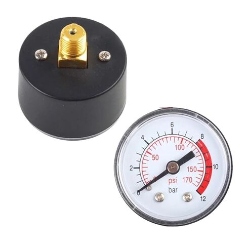 1pc Air Compressor Pneumatic Hydraulic Pressure Gauge 0-12Bar / 0-170PSI Dial Measuring Instrument Compressor Gauge Accessory in Saudi Arabia