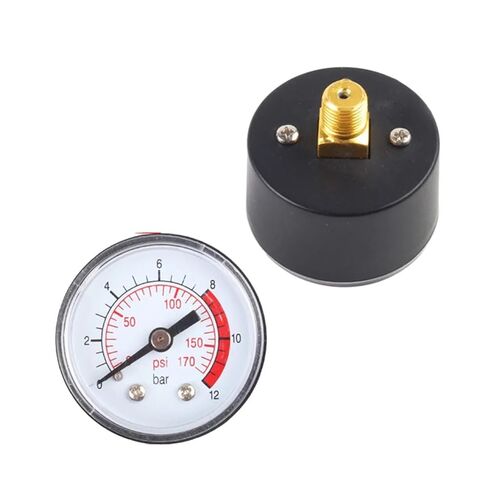 1pc Air Compressor Pneumatic Hydraulic Pressure Gauge 0-12Bar / 0-170PSI Dial Measuring Instrument Compressor Gauge Accessory in Saudi Arabia