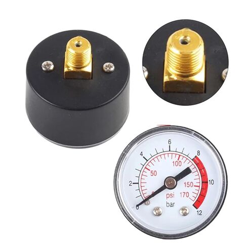 1pc Air Compressor Pneumatic Hydraulic Pressure Gauge 0-12Bar / 0-170PSI Dial Measuring Instrument Compressor Gauge Accessory in Saudi Arabia