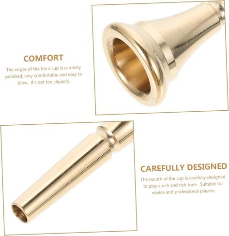 BESPORTBLE Practical Horn Mouthpiece for Beginners Lightweight Replacement Part for Storage Smooth Tone Loud Sound Musical Accessory in Kuwait