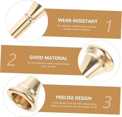 BESPORTBLE Practical Horn Mouthpiece for Beginners Lightweight Replacement Part for Storage Smooth Tone Loud Sound Musical Accessory in Kuwait