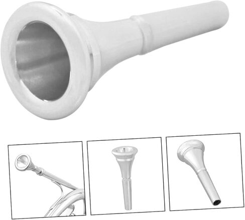 Silver Plated French Horn Mouthpiece 100% Pure Copper Enhanced Sound Compatible Horns in Kuwait