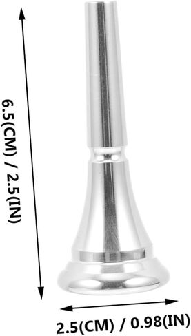 Vaguelly Silver-Plated French Horn Mouthpiece Deep Cup Replacement for Professional and Beginner Players Compatible Horn Models in Kuwait