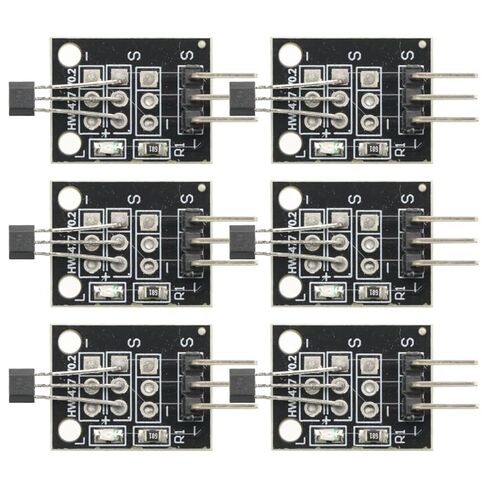 6Pcs Hall Effect Magnetic Sensor Module A3144 Hall Effect Sensor for Arduino PIC AVR Smart Cars DC 5V in Kuwait