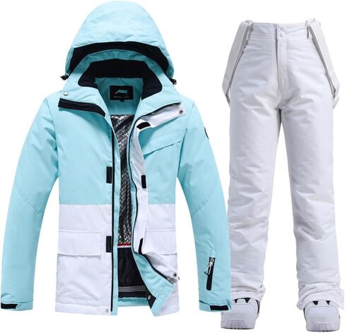 RUMITY Fashion Ski Suit Set for Men and Women's Lovers Ski Suit Set for Warm, Thick, Waterproof, and Cold Resistance(A,XXXL) in Saudi Arabia