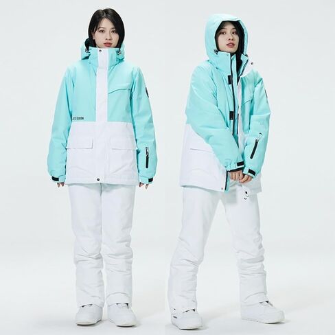 RUMITY Fashion Ski Suit Set for Men and Women's Lovers Ski Suit Set for Warm, Thick, Waterproof, and Cold Resistance(B,XXXL) in Saudi Arabia
