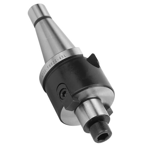 NT30 FMB22 45L Milling Machine Tool Holder, 7:24 Taper CNC Face Milling Disk Connecting Handle, High Carbon Steel Material, Sturdy and Stable, for Industrial Milling Application in Kuwait