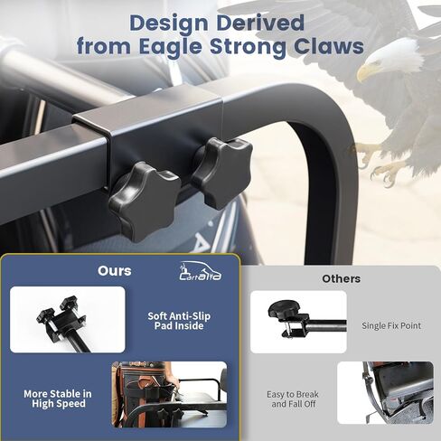 Golf Cart Bag Holder Bracket Upgraded Metal Attachment for 2+2 Rear Seat with 1 Inch Square Rail Golf Cart, No Drilling Required Golf Bag Rack for EZGO Club Car Yamaha Included All Hardware in Kuwait