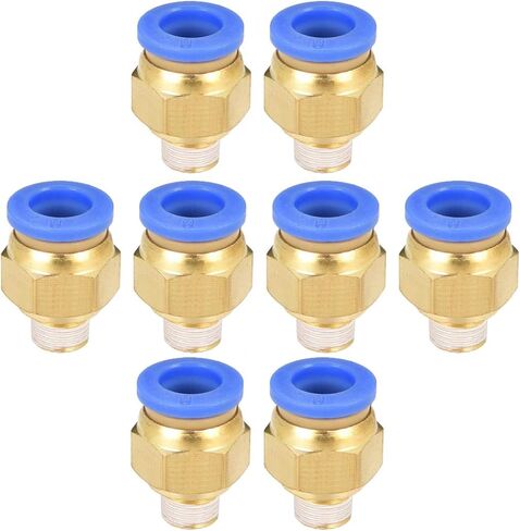 Straight Pneumatic Male 6mm Tube OD x G1/4 Thread Push to Quick Connect Fittings, Air Push Connect Tool Pneumatic Hose Fittings 9pcs in Kuwait