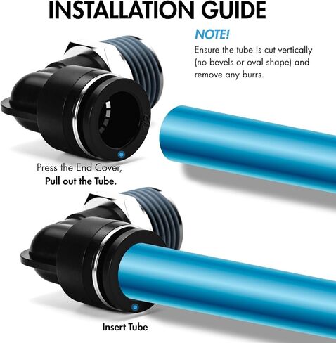 Pneumatic 1/2 Push to Connect Fittings Male Thread Elbow and Straight Combination Air Line Quick Connect Fittings 1/2"OD x 1/2"NPT Quick Connect Air Hose Fittings (Pack of 12) in Kuwait