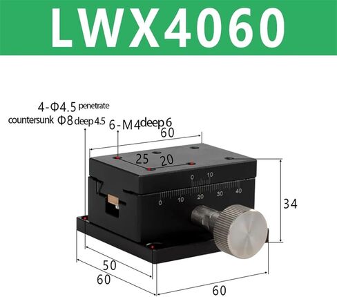 X محور LWX4060 تتوافق الأخدود غرامة ضبط منصة الموجهة دليل التحول والعتاد محرك مقبض تعديل الشريحة XWG60 in Kuwait