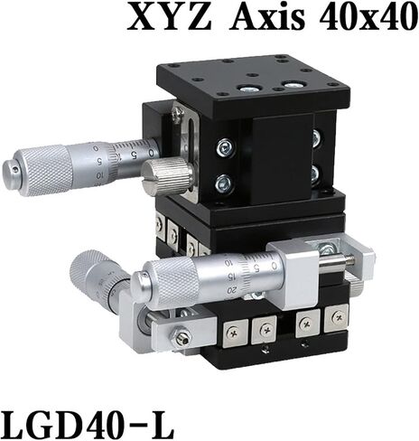 XYZ Axis 40x40 LGD40-L Fine Tuning Trimming Station Manual Displacement Platform Linear Stage Sliding Table Steel Ball Type in Kuwait