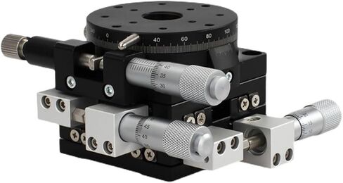 XYR Axis 60mm LS60-L LS60-LM Micrometer Manual Trimming Platform Translation Table And Rotary Cross Rail High Precision(LS60-LM) in Kuwait