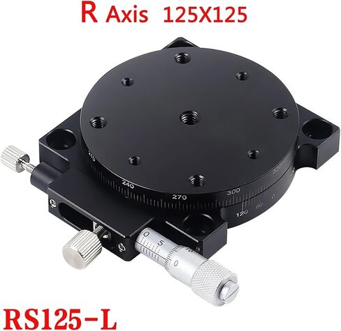 R محور 125 مللي متر RS125-L دليل انزلاق الجدول 360 درجة دوران الدقة النزوح زاوية تعديل منصة ميكرومتر بصري in Kuwait