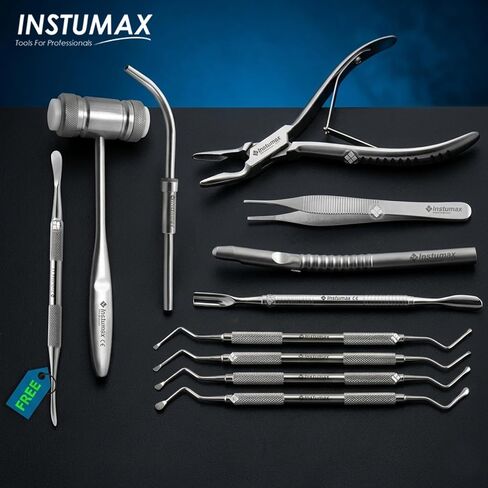 Instruments for Implants Bone Grafting Harvesting Bones Collector Scraper Curettes Forceps Kits Tools for Professionals by INSTUMAX in Kuwait