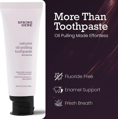 Natural Coconut & Hydroxyapatite Toothpaste | Fluoride Free | Non-Mint Oil Pulling Toothpaste with Natural Oils, Hydroxyapatite, for Whitening Support, Enamel & Fresh Breath in Kuwait