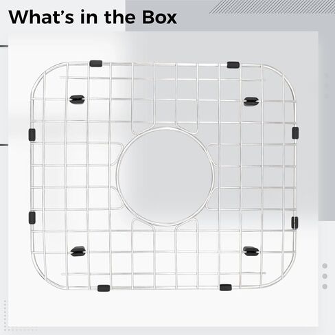 Kitchen Sink Bottom Grid in 304 Stainless Steel, Sink Grate with Center Drainage Hole, Anti-Rust Protective Rack for Kitchen Basin, 13.8 x 11.8 in in Kuwait