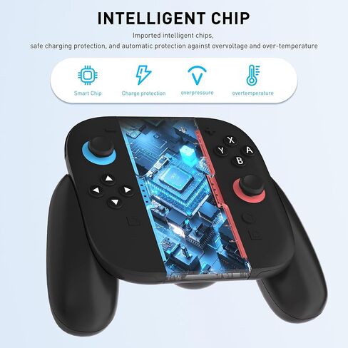 FUNDIARY 4-in-1 Charging Dock Station for Switch 2 Joycon, [9 Lights Modes] [Support Foot Design] Magnetic Controller Charger Grip with LED Indication and USB Type-C Cable, Charges up to 4 Joycon in Saudi Arabia