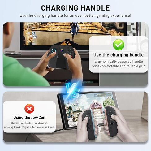 FUNDIARY 4-in-1 Charging Dock Station for Switch 2 Joycon, [9 Lights Modes] [Support Foot Design] Magnetic Controller Charger Grip with LED Indication and USB Type-C Cable, Charges up to 4 Joycon in Saudi Arabia