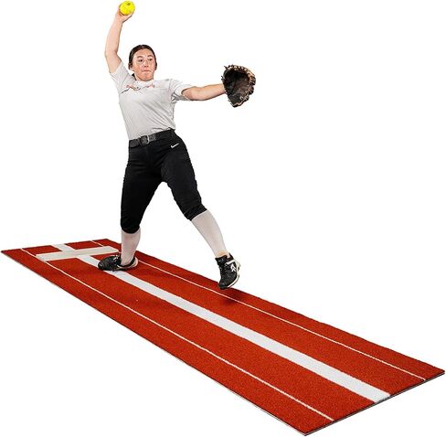 جميع Turf Mats® Softball Pitching Piting - معدات Fastpitch المحمولة مع تل المطاط ودعم الرغوة لتدريب الإبريق في الداخل والخارجية ، أدوات تدريب 3x10 مع أباريق أكوام in Kuwait