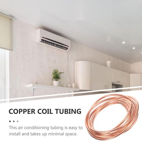 FRCOLOR Soft Copper Coil Tubing 4mm X 0.5mm 2m Length Refrigeration Copper Tube for Air Conditioner Replacement in Kuwait