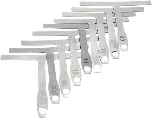9pcs Guitar Bass String Radius Gauge, Radius Under Strings, Fingerboard Radius for Guitar Bass String Measurement in Kuwait