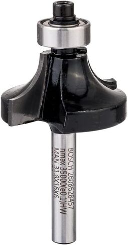 Bosch 1 x Pro Rounding Cutter (for Softwood, Hardwood, Diameter 31.8 mm, Professional Accessories Hand Router, Edge Mill) in Kuwait