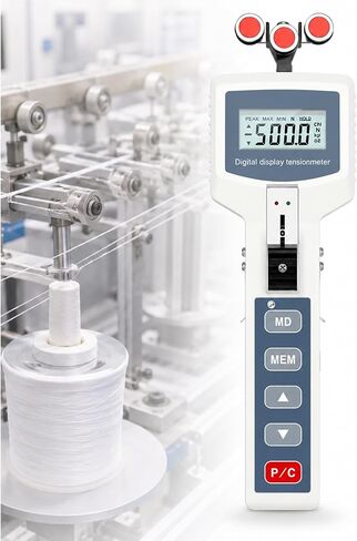 Portable Wire Tensile Strength Tester, Digital Wire Tension Meter, 3 Measurement Modes, 6 Units of Measurement,Measuring Head Width 65mm, for Metal/Copper/Steel Wire in Kuwait