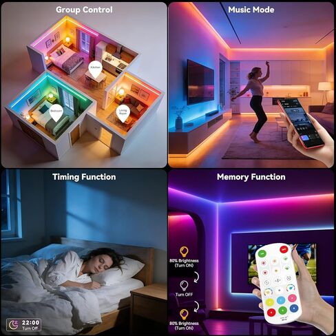 PAUTIX Bluetooth Music Pixel Smart LED Controller SP668E، لـ WS2811 WS2812 SM16703 شريط LED ملون قابل للعنونة بكسل ضوء DC5V-24V APP / RF للتحكم عن بعد (ليس لشريط RGB LED بدون IC الذكي) in Kuwait