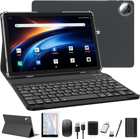 10.1 بوصة Android 14 Tablet 2025 آخر معالج أوكترا النواة مع تخزين 64 جيجابايت ، WiFi 6 Tableta ، 13mp+5mp كاميرا مزدوجة ، 2 في 1 قرص مع لوحة مفاتيح ، Bluetooth ، شاشة IPS FHD ، الماوس ، Case ، Case ، Stylus in Kuwait