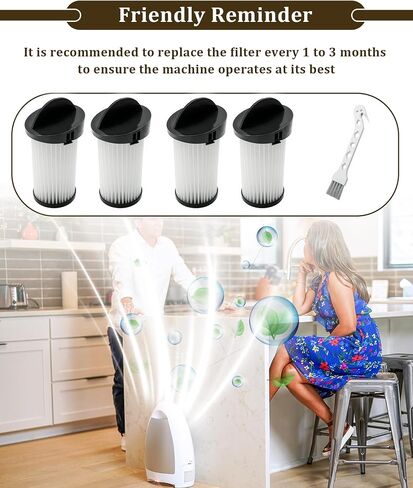 4 عبوات من فلاتر HEPA قبل المحرك المتوافقة مع سلسلة Eye-Vac Home وPro وPet وAir وPlus وNeoVac Elite، ملحق يحل محل EV-PMF، مكنسة كهربائية ثابتة بدون لمس in Kuwait