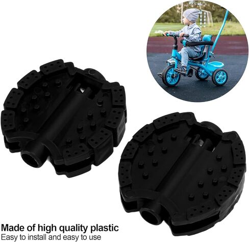 Uxsiya Kids Tricycle Pedal Kids Pedal Multiple Color Replacement 2 Pcs with Foot Pedal for Baby for Kids for Children(Black) in Kuwait