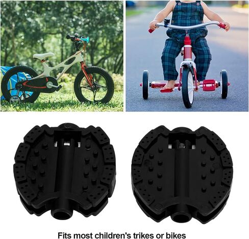 Uxsiya Kids Tricycle Pedal Kids Pedal Multiple Color Replacement 2 Pcs with Foot Pedal for Baby for Kids for Children(Black) in Kuwait